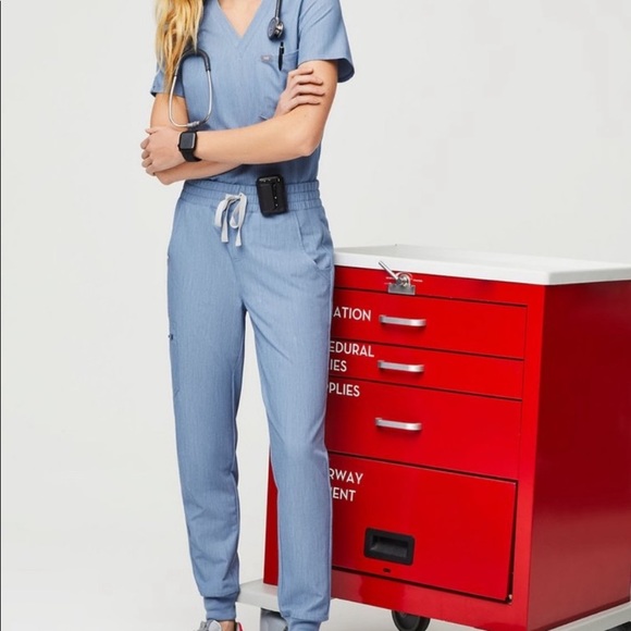 NWT FIGS LIMITED EDITION ZAMORA HIGH WAIST STRETCH JOGGER SCRUB PANTS XS - Picture 11 of 11